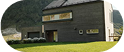 Modern dark house with windows